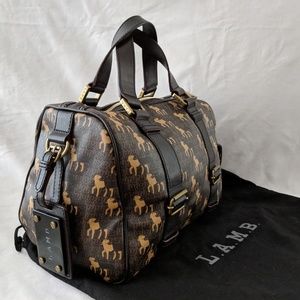 L.A.M.B. Bag Walderston Lamb Print Satchel Bag